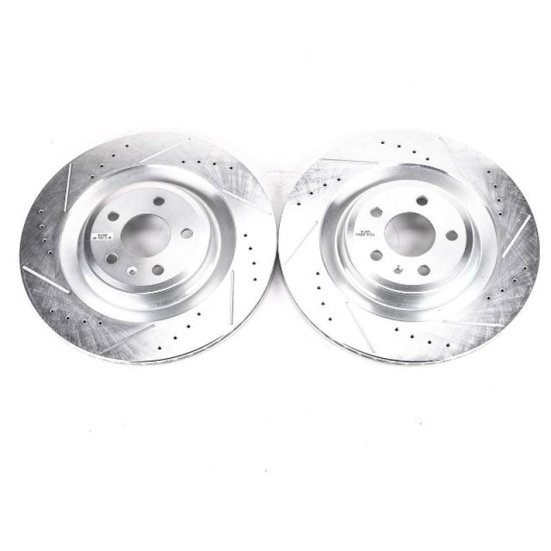 PSB Evolution Drill/Slot Rotor - Power Stop 16-18 Audi A7 Quattro Rear Evolution Drilled & Slotted Rotors - Pair