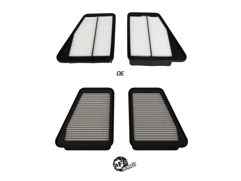 AFE Direct Fit Pro DRY S Air Filter - aFe 18-21 Kia Stinger V6-3.3L (tt) Magnum FLOW OE Replacement Air Filter w/ Pro DRY S Media