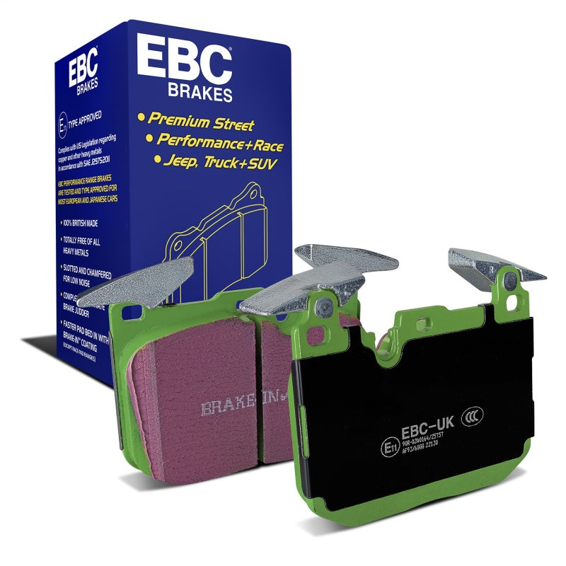 EBC Greenstuff Brake Pad Sets - EBC 14+ BMW 228 Coupe 2.0 Turbo Brembo calipers Greenstuff Front Brake Pads