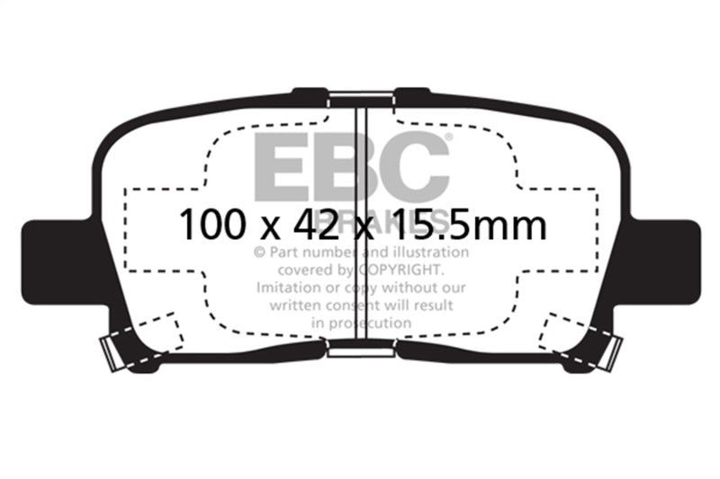 EBC Greenstuff Brake Pad Sets - EBC 00-02 Acura MDX 3.5 Greenstuff Rear Brake Pads