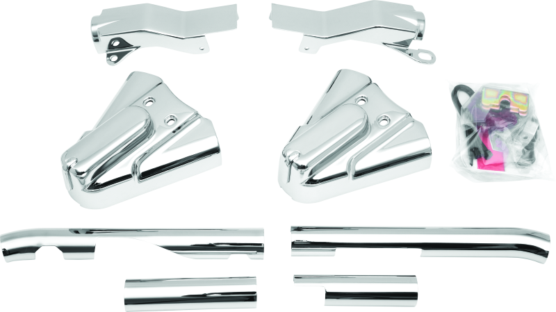 KUR Swingarm Cover Kits - Kuryakyn Swingarm Cover Kit - Unlighted 86-99 Softail Models Chrome