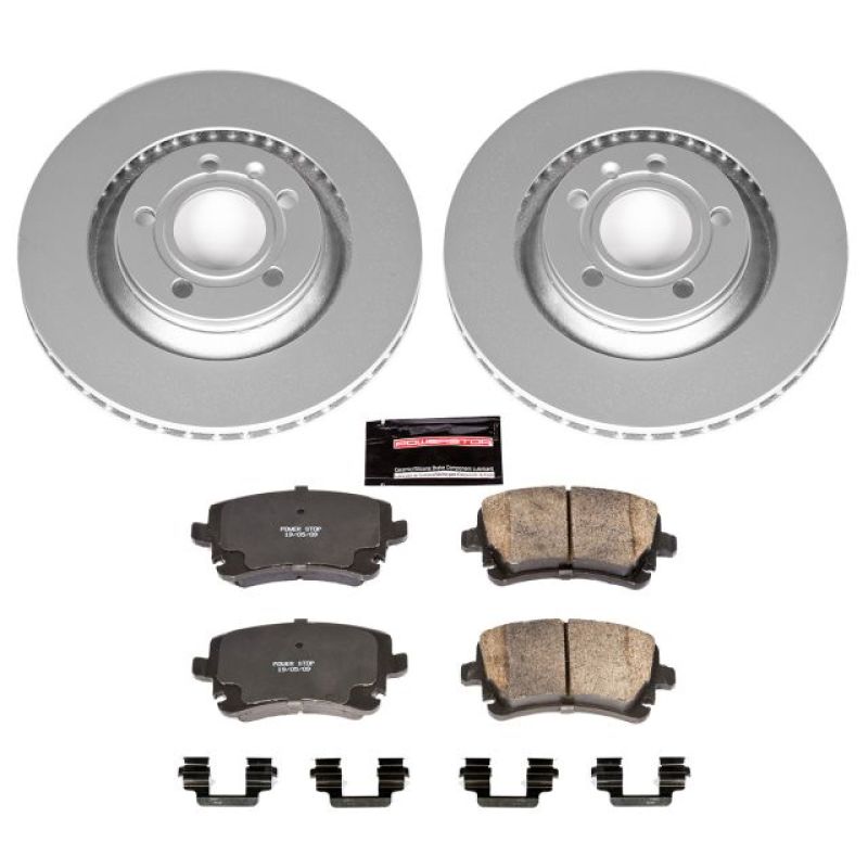 PSB Z23 Evolution Coated Kit - Power Stop 04-09 Audi S4 Rear Z23 Evolution Sport Coated Brake Kit
