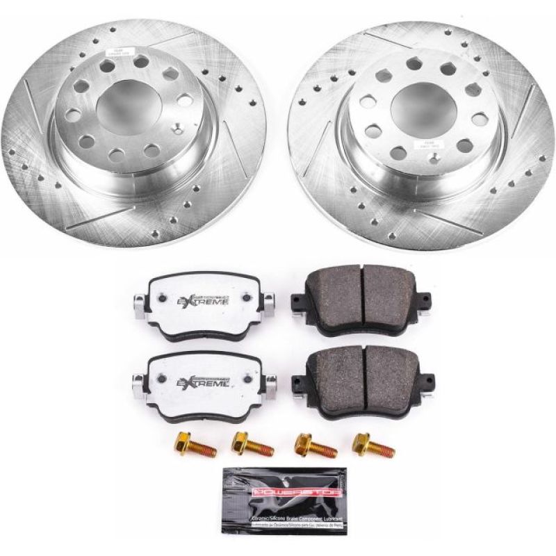 PSB Z26 Street Warrior Kit - Power Stop 15-18 Volkswagen Golf Rear Z26 Street Warrior Brake Kit