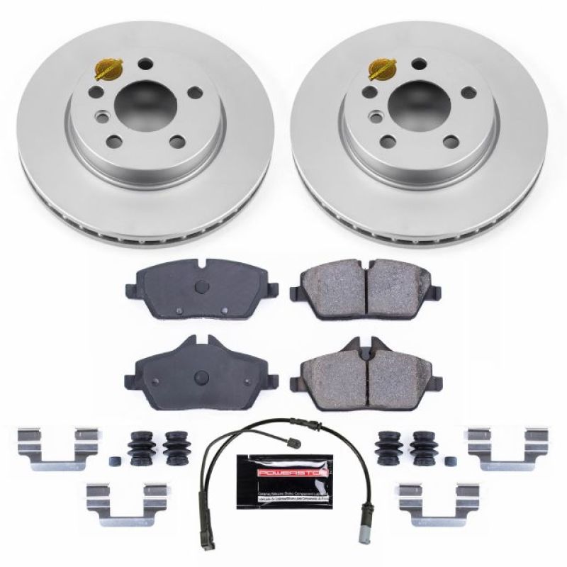 PSB Z23 Evolution Coated Kit - Power Stop 14-16 Mini Cooper Front Z23 Evolution Sport Coated Brake Kit