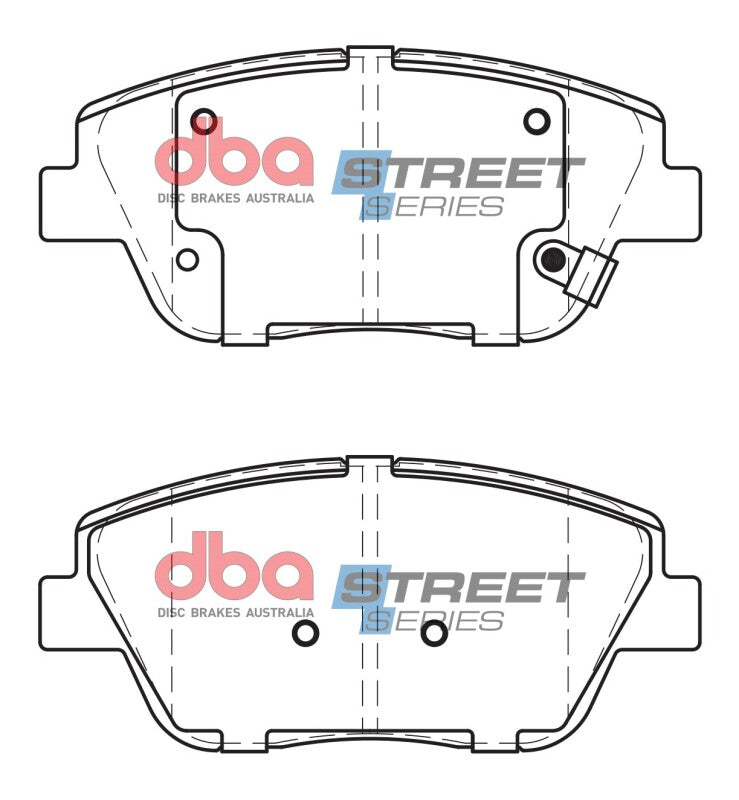 DBA Street Series Brake Pads - DBA 09-19 Hyundai Sonata Hybrid (300mm Front Rotor) Street Series Front Brake Pads