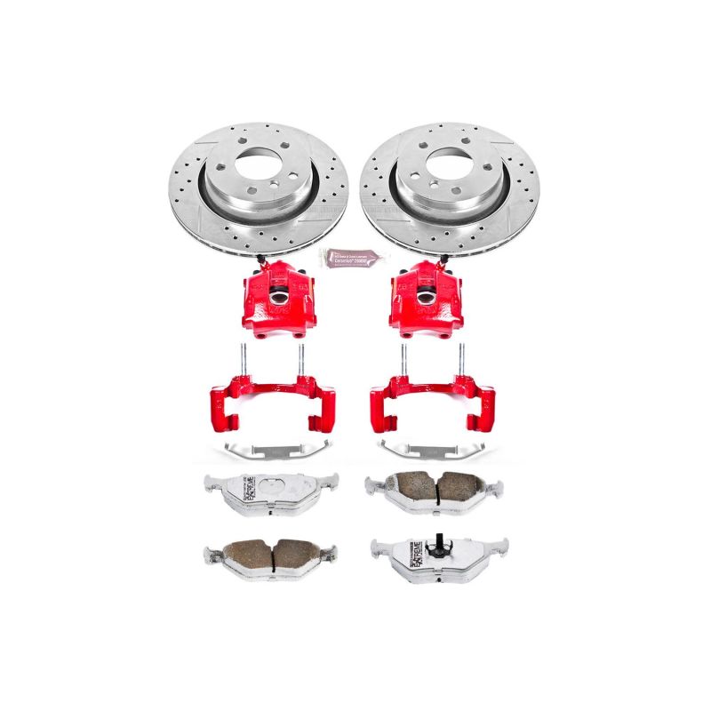 PSB Z26 Street Kit w/Cals - Power Stop 2000 BMW 323i Rear Z26 Street Warrior Brake Kit w/Calipers