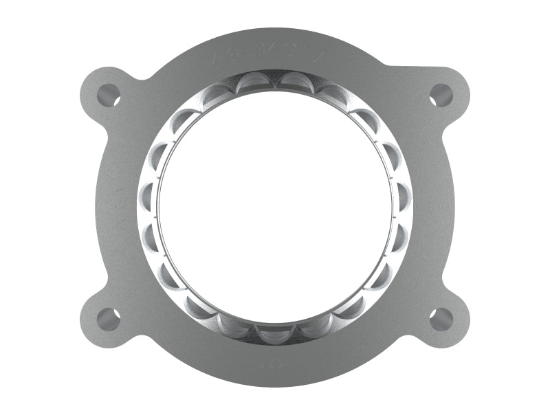 AFE Silver Bullet TBS - aFe 2020 Vette C8 Silver Bullet Aluminum Throttle Body Spacer Works w/ Factory Intake Only - Silver