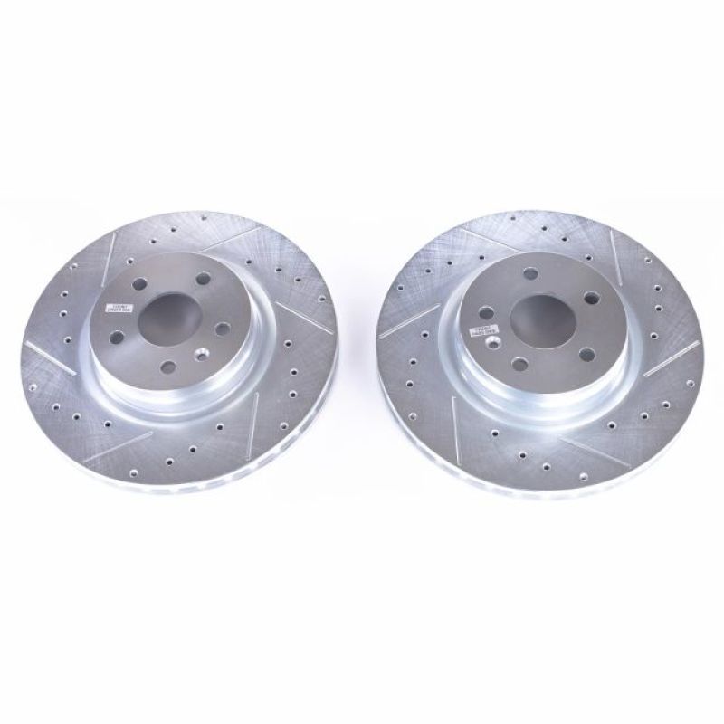 PSB Evolution Drill/Slot Rotor - Power Stop 12-18 Tesla Model S Front Evolution Drilled & Slotted Rotors - Pair