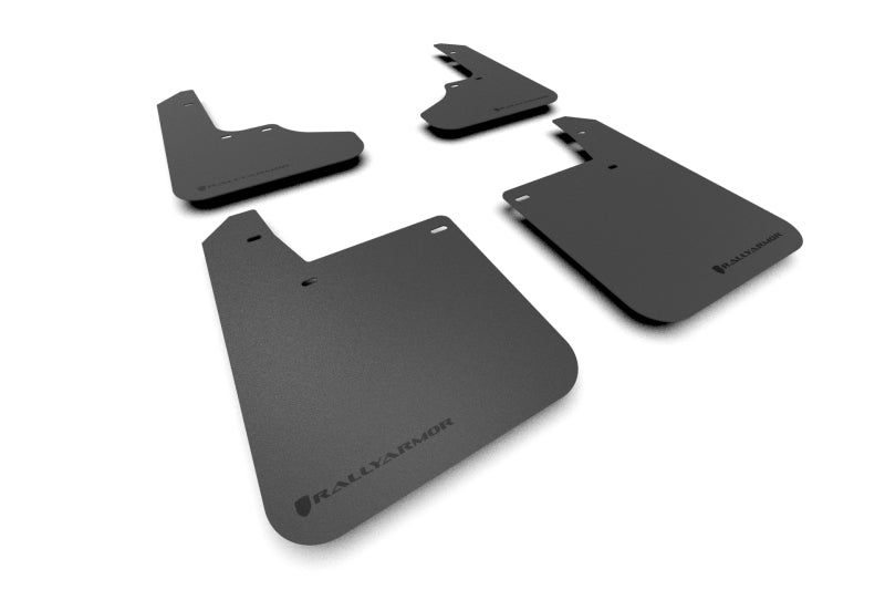 RAL Basic Blk Flap/Blk Logo - Rally Armor 93-01 Subaru Impreza RS Basic Black Mud Flap w/ Black Logo