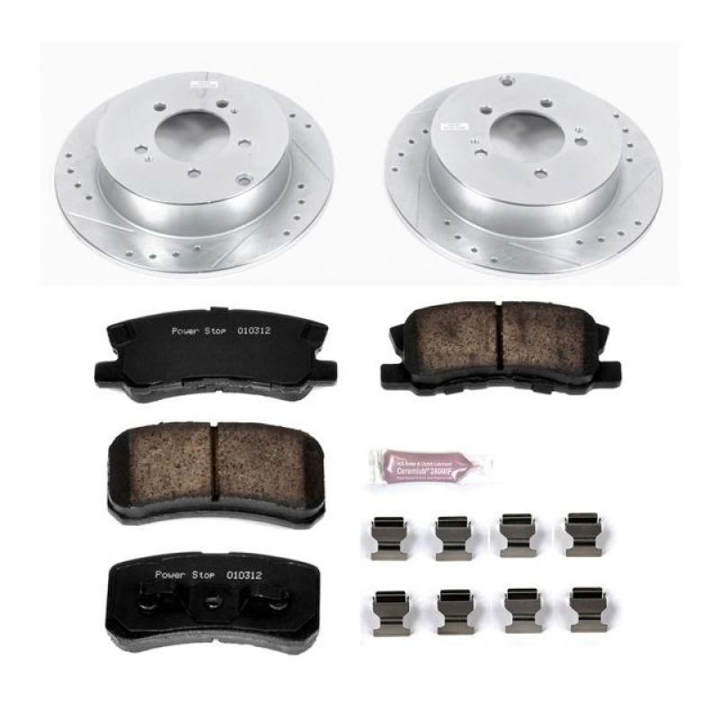 PSB Z23 Evolution Kit - Power Stop 09-15 Mitsubishi Lancer Rear Z23 Evolution Sport Brake Kit