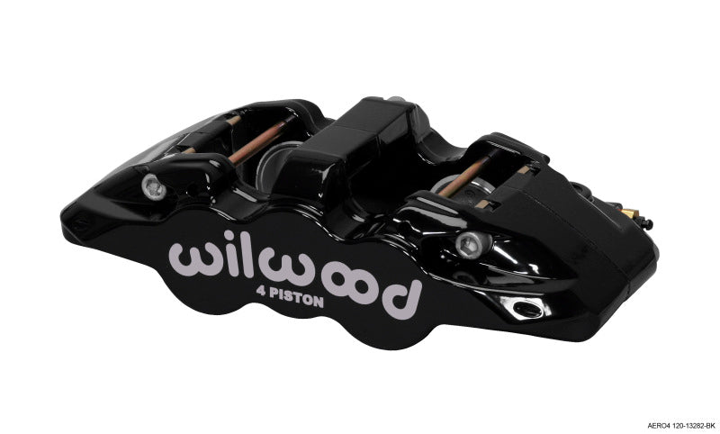 WIL Aero Caliper - Wilwood Caliper-Aero4-L/H - Black 1.62/1.38in Pistons 1.25in Disc