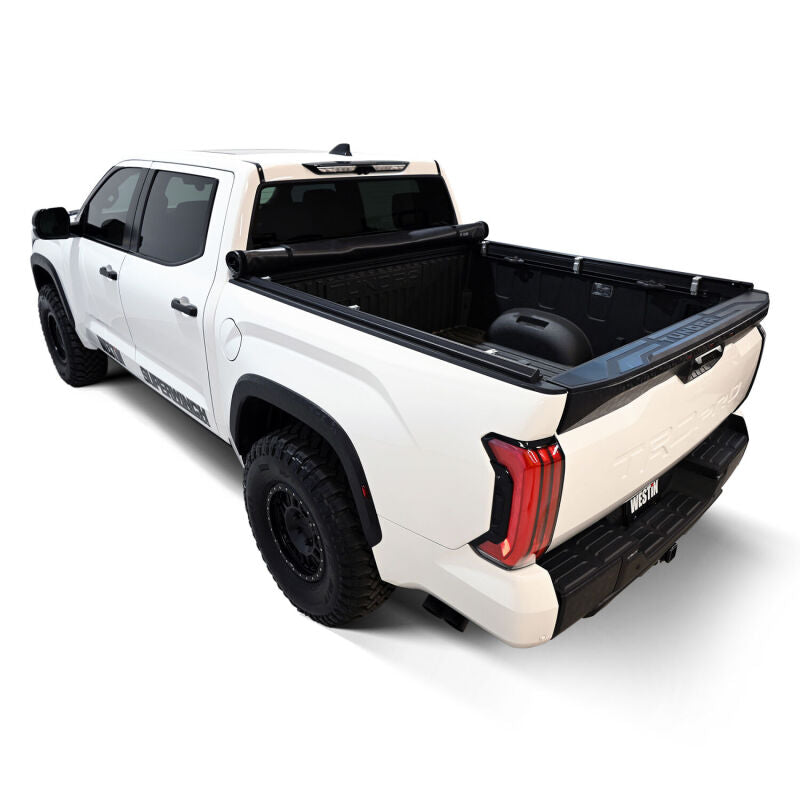 WES Soft Roll Tonneau Covers - Westin 22-24 Toyota Tundra 5.5ft. Bed Soft Roll Tonneau Cover - Black