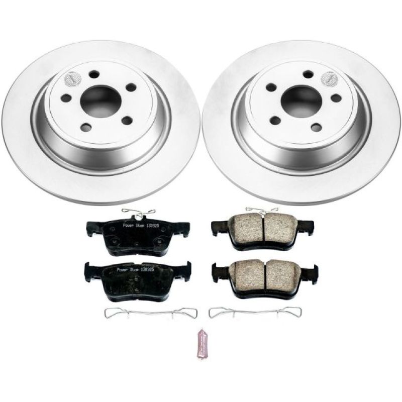 PSB Z17 Evolution Coated Kit - Power Stop 15-19 Ford Edge Rear Z17 Evolution Geomet Coated Brake Kit