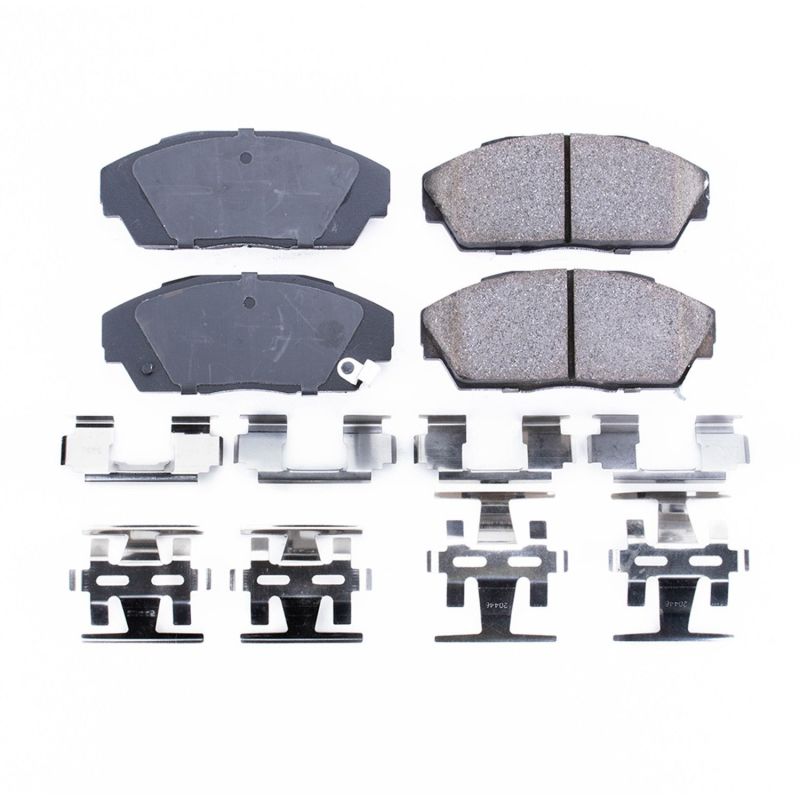 PSB Z17 Evolution Brake Pads - Power Stop 90-93 Acura Integra Front Z17 Evolution Ceramic Brake Pads w/Hardware