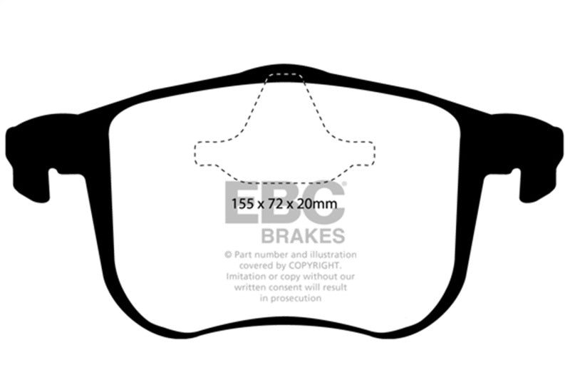 EBC Greenstuff Brake Pad Sets - EBC 06-11 Saab 9-3 2.0 Turbo (Aero) Greenstuff Front Brake Pads