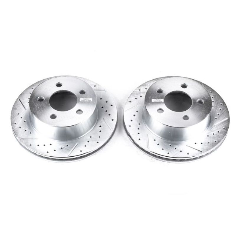 PSB Evolution Drill/Slot Rotor - Power Stop 99-01 Jeep Cherokee Front Evolution Drilled & Slotted Rotors - Pair