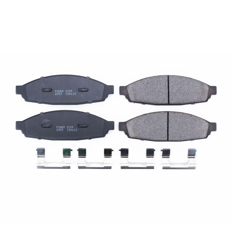 PSB Z17 Evolution Brake Pads - Power Stop 03-05 Lincoln Aviator Front Z17 Evolution Ceramic Brake Pads w/Hardware
