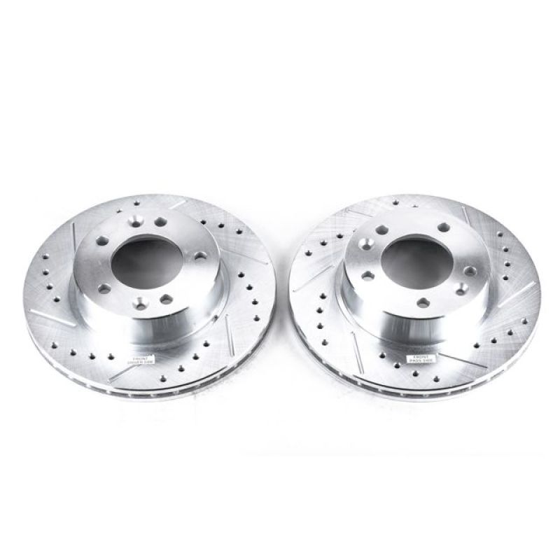 PSB Evolution Drill/Slot Rotor - Power Stop 86-91 Mazda RX-7 Front Evolution Drilled & Slotted Rotors - Pair