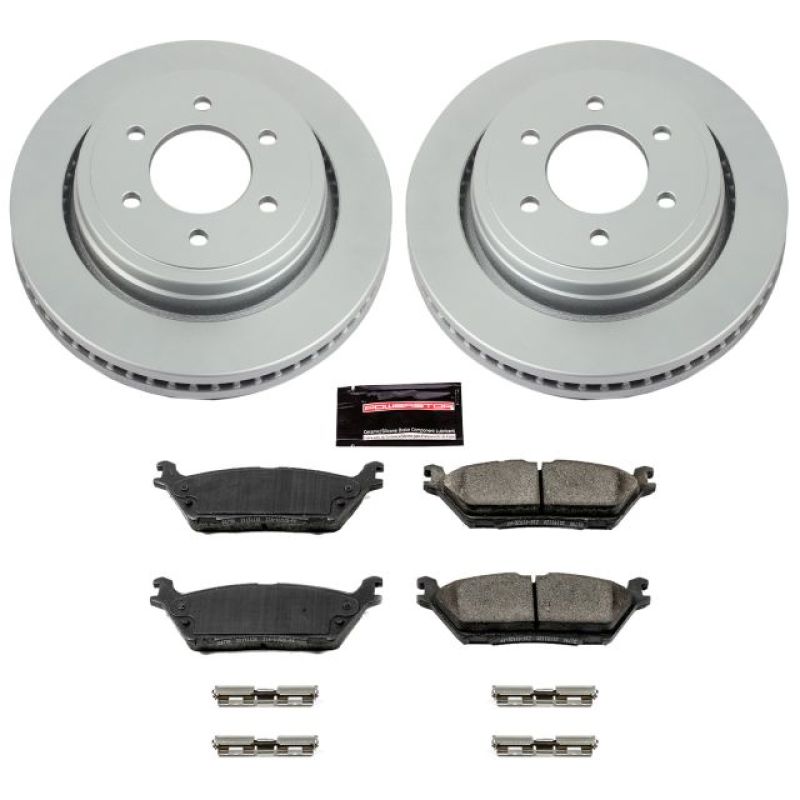 PSB Z17 Evolution Coated Kit - Power Stop 15-17 Ford F-150 Rear Z17 Evolution Geomet Coated Brake Kit