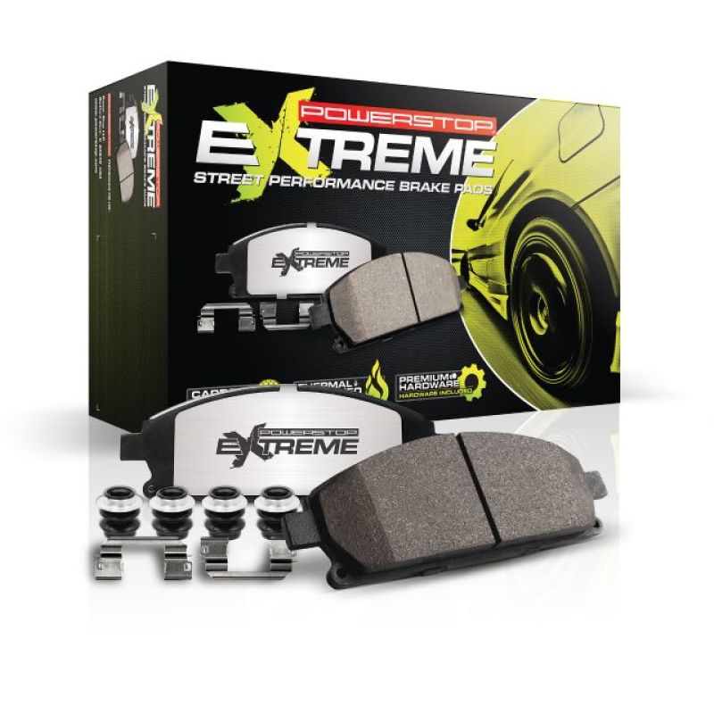 PSB Z26 Extreme Brake Pads - Power Stop 16-18 Ford Focus Front Z26 Extreme Street Brake Pads w/Hardware