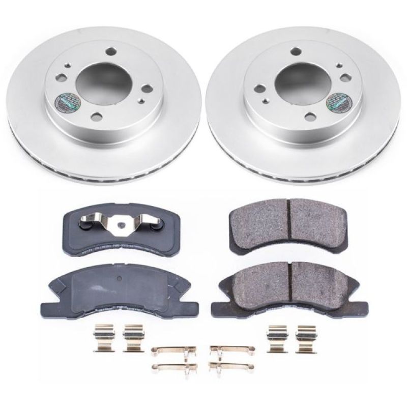 PSB Z17 Evolution Coated Kit - Power Stop 14-15 Mitsubishi Mirage Front Z17 Evolution Geomet Coated Brake Kit