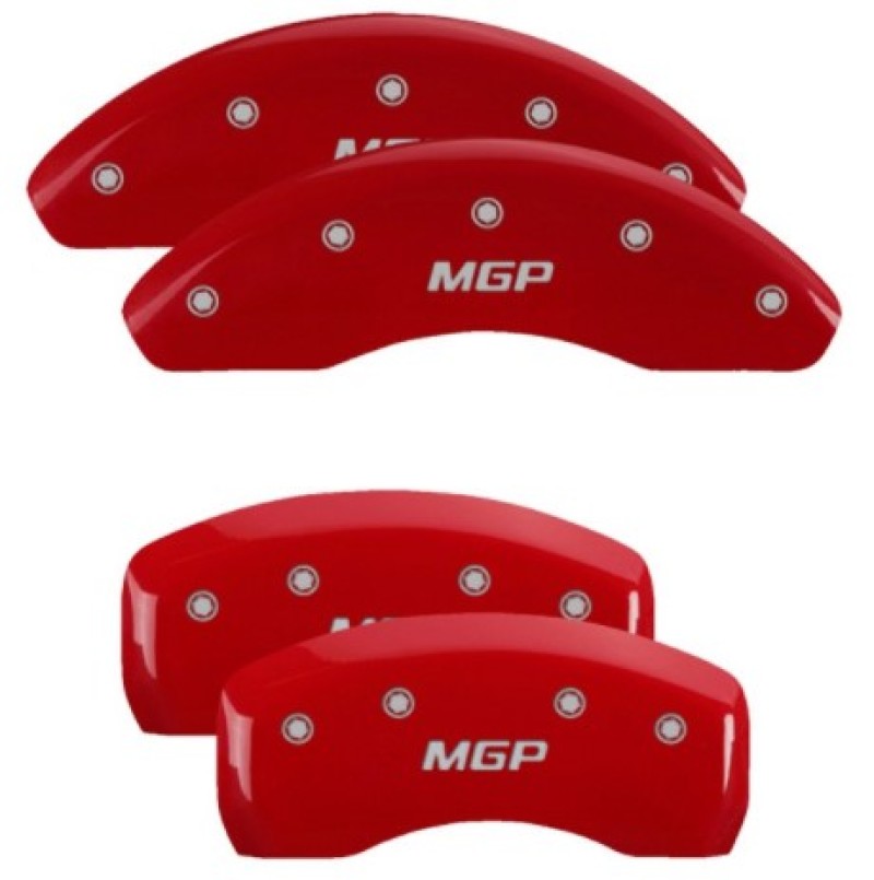 MGP Caliper Covers 4 Standard - MGP 4 Caliper Covers Engraved Front & Rear MGP Red Finish Silver Characters 2017 Kia Optima