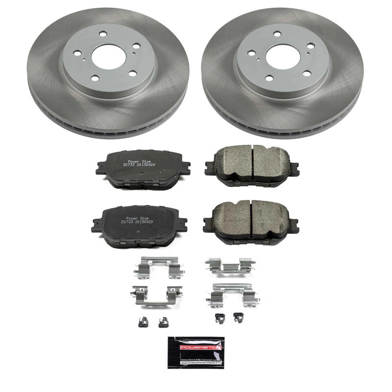 PSB Semi-Coated Rotor Kits - Power Stop 14-15 Lexus IS250 Front Semi-Coated Rotor Kit