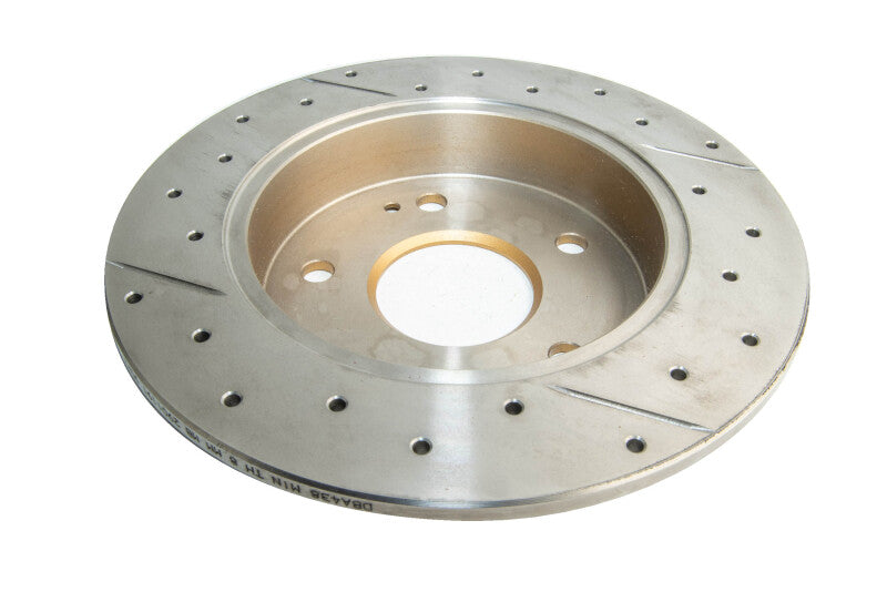 DBA Street Slot&Drill Rotors - DBA 06-15 Acura CSX Rear Street Series Drilled & Slotted Rotor w/Gold Hat