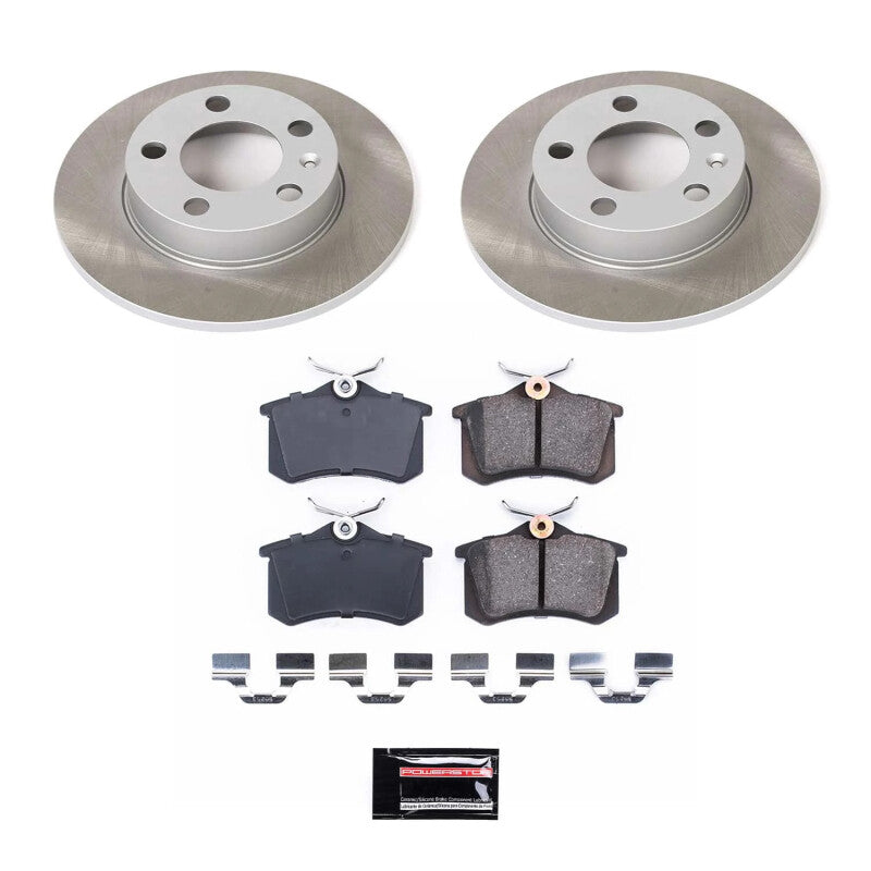 PSB Semi-Coated Rotor Kits - Power Stop 98-05 Volkswagen Jetta Rear Semi-Coated Rotor Kit
