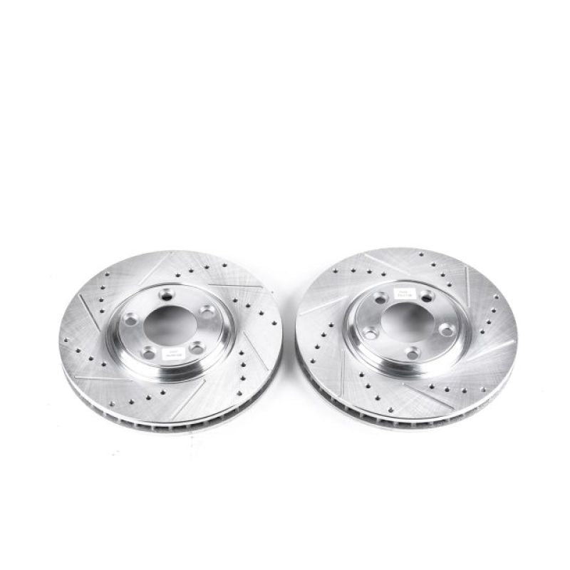 PSB Evolution Drill/Slot Rotor - Power Stop 02-05 Ford Thunderbird Front Evolution Drilled & Slotted Rotors - Pair