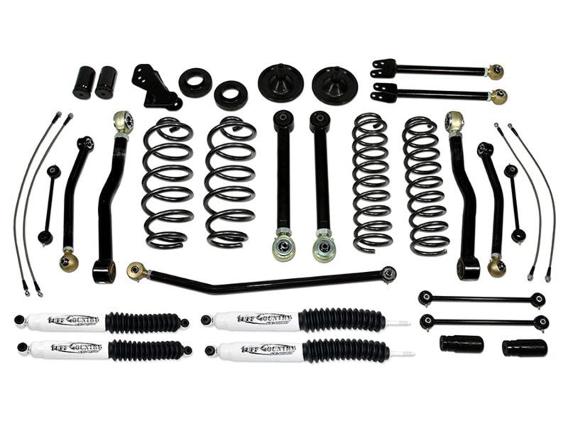 TUF Lift Kits - Tuff Country 07-18 Jeep Wrangler JK 4in Performance Lift Kit EZ-Flex (SX8000 Shocks)