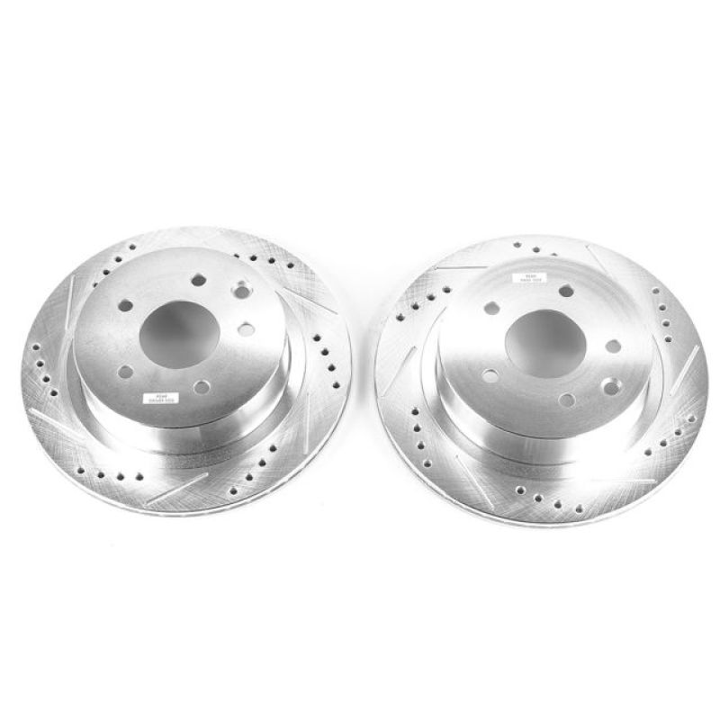PSB Evolution Drill/Slot Rotor - Power Stop 03-05 Infiniti G35 Rear Evolution Drilled & Slotted Rotors - Pair