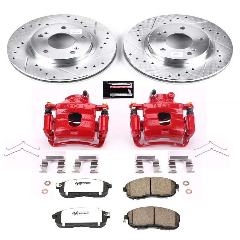 PSB Z26 Street Kit w/Cals - Power Stop 1999 Nissan Maxima Front Z26 Street Warrior Brake Kit w/Calipers