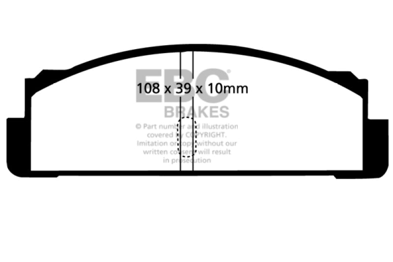 EBC Yellowstuff Brake Pad Sets - EBC 68-83 Fiat 124 1.6 Yellowstuff Rear Brake Pads
