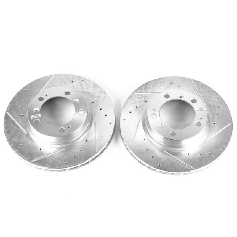 PSB Evolution Drill/Slot Rotor - Power Stop 99-08 Porsche 911 Front Evolution Drilled & Slotted Rotors - Pair
