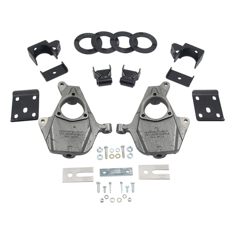 BT Lowering Kit - Belltech LOWERING KIT 16.5-17 Chevy Silverado Crew Cab 2WD 3-4F / 7R