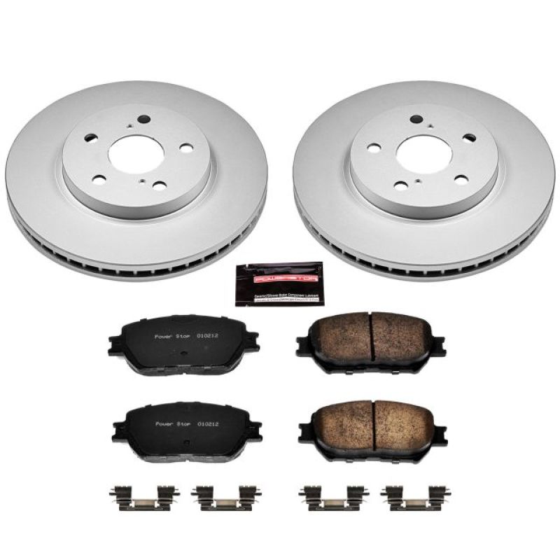 PSB Z17 Evolution Coated Kit - Power Stop 2002 Toyota Camry Front Z17 Evolution Geomet Coated Brake Kit