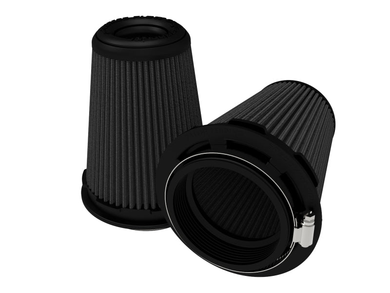 AFE Universal Pro-5 R Filter - aFe Momentum Intake Air Filter w/Black Pro 5R (Pair) 3-1/2IN F x 5IN B x 3-1/2IN T (Inverted) x 6IN