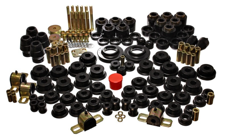 ES Hyper-Flex Sets - Black - Energy Suspension 97-06 Jeep Wrangler TJ (w/ 1in Body Lift Kit) Black Hyper-Flex Master Bushing Set