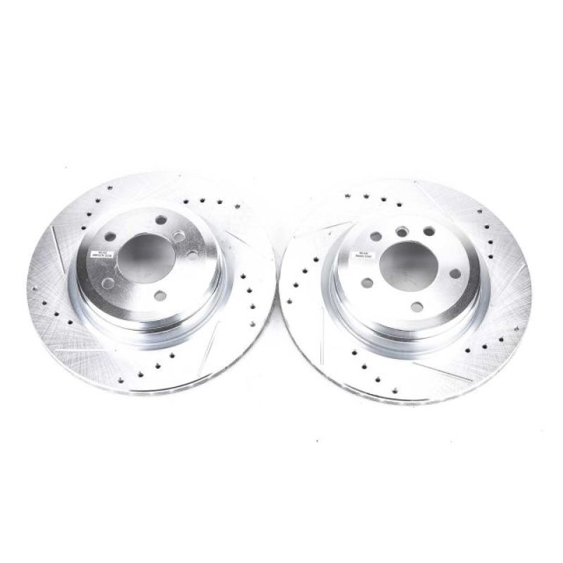 PSB Evolution Drill/Slot Rotor - Power Stop 2006 BMW 330i Rear Evolution Drilled & Slotted Rotors - Pair
