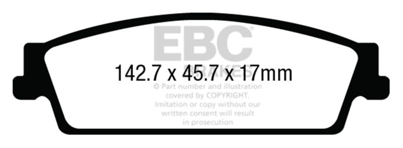 EBC Extra Duty Brake Pad Sets - EBC 15+ Gac Yukon XL / Denali XL 1500 Extra Duty Rear Brake Pads