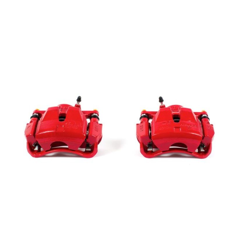 PSB Red Calipers - Power Stop 06-18 Toyota RAV4 Front Red Calipers w/Brackets - Pair