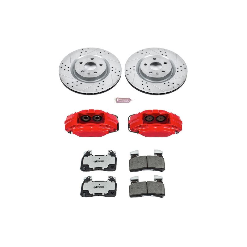 PSB Red Calipers - Power Stop 10-15 Chevrolet Camaro Front Z26 Street Kit w/Cals