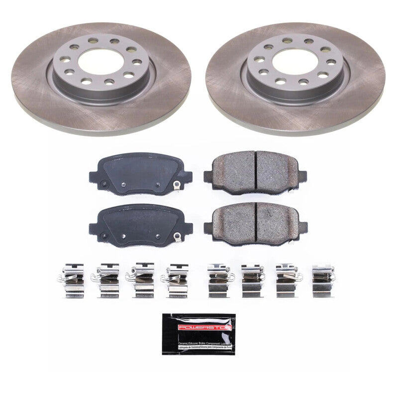 PSB Semi-Coated Rotor Kits - Power Stop 14-22 Jeep Cherokee Rear Semi-Coated Rotor Kit