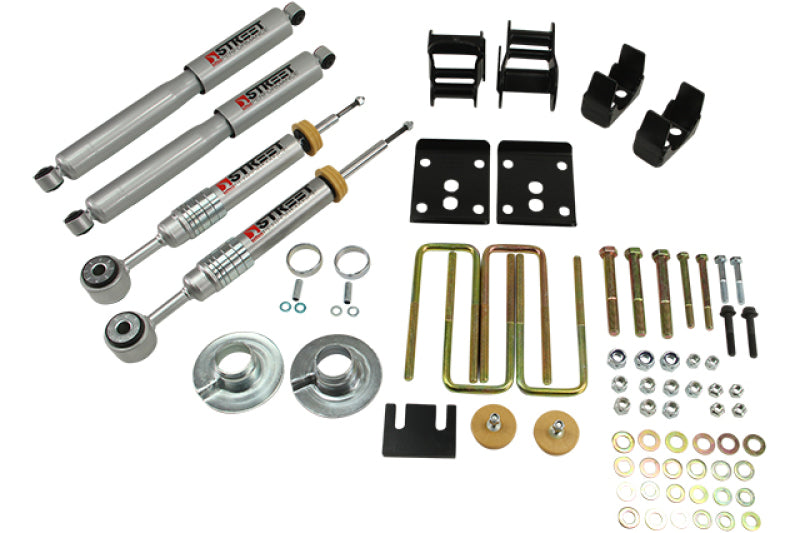 BT Lower Kit w SP Shocks - Belltech 09-13 Ford F150 Std Cab 2wd Short Bed 2WD Lowering Kit w/ SP Shocks 4in R Drop