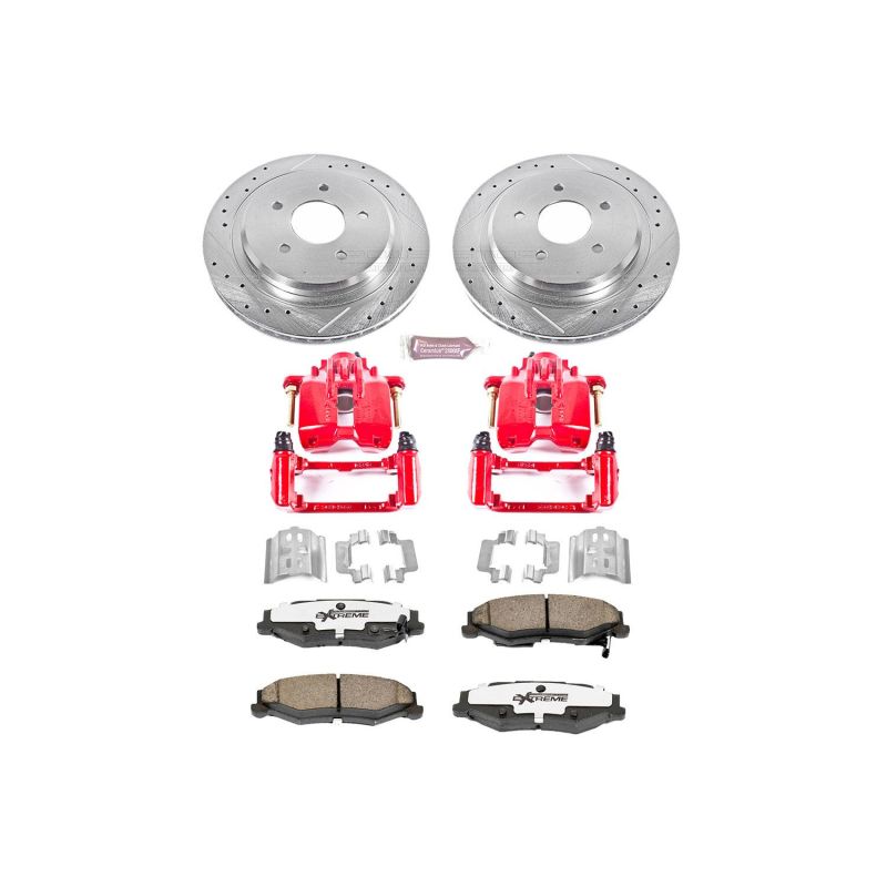 PSB Z26 Street Kit w/Cals - Power Stop 04-09 Cadillac XLR Rear Z26 Street Warrior Brake Kit w/Calipers