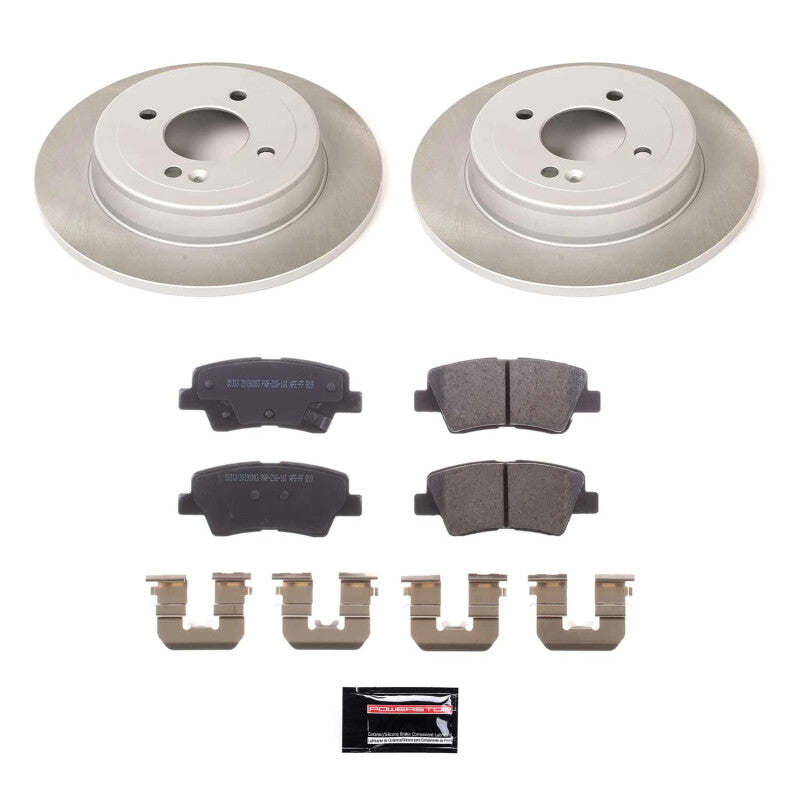 PSB Semi-Coated Rotor Kits - Power Stop 12-18 Kia Rio Rear Semi-Coated Rotor Kit