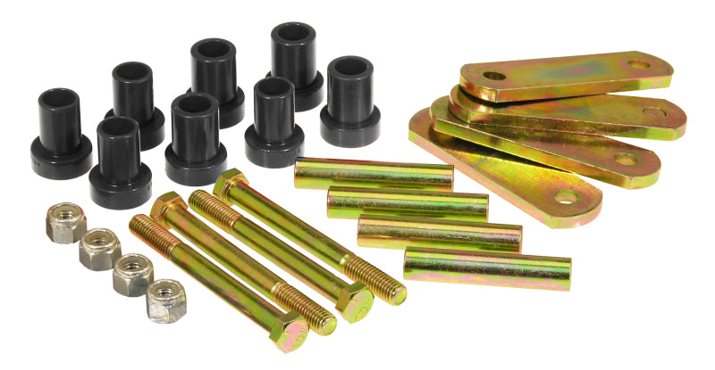 PRO Spring/Shackle Bush- Blk - Prothane Chrysler HD Conversion Shackle Kit for Super Stock Springs - Black