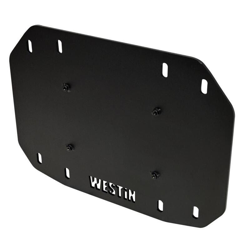 WES Tire Carrier - Westin 18-25 Wrangler JL Spare Tire Delete Plate - Tex. Blk