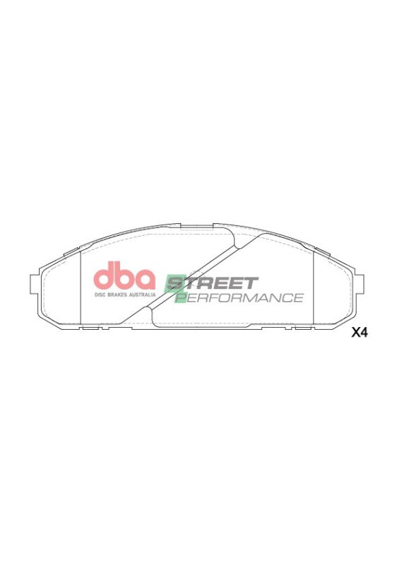 DBA SP Performance Brake Pads - DBA 92-97 Nissan Patrol GQ EFI (w/Twin Piston Calipers) SP Performance Front Brake Pads